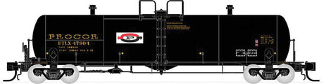 Procor GP20 20,000-Gallon Tank Car - Ready to Run -- Procor Ltd. UTLX 2 (As Delivered, black, yellow, Split P Logo)