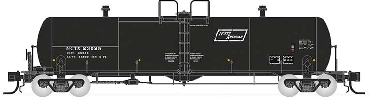 Procor GP20 20,000-Gallon Tank Car 6-Pack - Ready to Run -- North American NCTX Set 1 (black, white)
