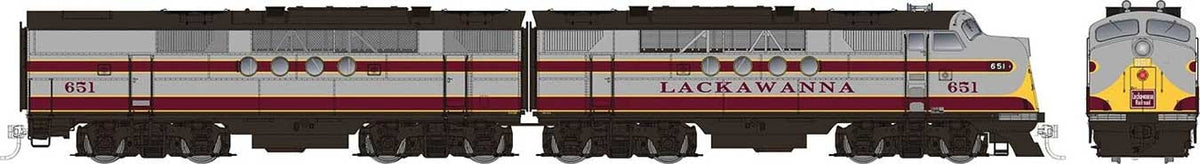 EMD FT A-B Set - Sound and DCC -- Delaware, Lackawanna & Western #654A, 654B (gray, maroon)