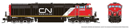 GE Dash 8-40CM - Standard DC -- Canadian National #2429 (black, white, red, Website Logo)