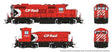 GP9u & SW Slug Set - Standard DC -- Canadian Pacific #1610, 1023 (Action Red, white, black, Multimark Logo)