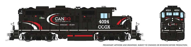 GP9u Low-Nose Rebuild - Standard DC -- Cando Contracting CCGX #4024 (black, white, red)