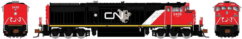 GE Dash 8-40CM - LokSound and DCC -- Canadian National 2435 (black, white, red, North America Logo)