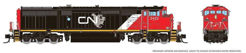 GE Dash 8-40CM - LokSound and DCC -- Canadian National #2440 (black, white, red, gray, North America Logo)