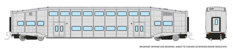 Bilevel Commuter Coach - Ready to Run -- Undecorated Early Version (Series I)
