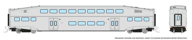 Bilevel Commuter Coach - Ready to Run -- Undecorated Coach Late Version (Series IV)