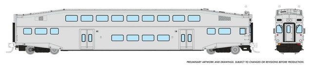 Bilevel Commuter Cab Car - Ready to Run -- Undecorated Cab Car Late Version (Series IV)