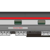 The Canadian 10-Car Passenger Set - Ready to Run -- Canadian Pacific Set 1 (stainless steel, Action Red)