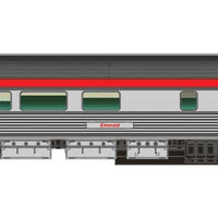 The Canadian 10-Car Passenger Set - Ready to Run -- Canadian Pacific Set 1 (stainless steel, Action Red)