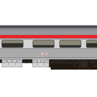 The Canadian 10-Car Passenger Set - Ready to Run -- Canadian Pacific Set 2 (stainless steel, Action Red)