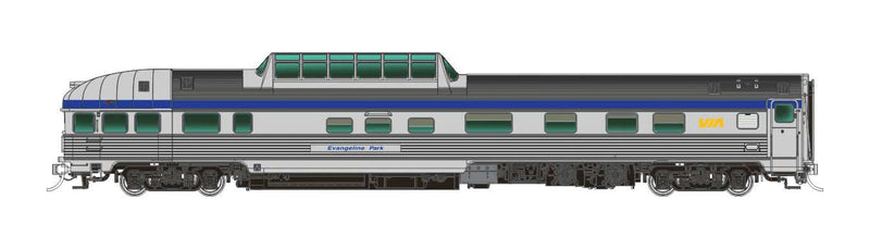 The Canadian 10-Car Passenger Set - Ready to Run -- VIA Rail Canada (Original, stainless steel, blue, yellow)-1
