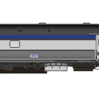 The Canadian 10-Car Passenger Set - Ready to Run -- VIA Rail Canada (Original, stainless steel, blue, yellow)