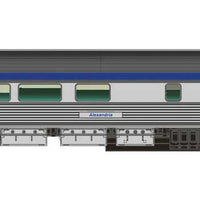 The Canadian 10-Car Passenger Set - Ready to Run -- VIA Rail Canada (Original, stainless steel, blue, yellow)