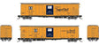 Class RR-56 Mechanical Reefer 4-Pack - Ready to Run -- Santa Fe (orange, blue, black, Super Chief Slogan)