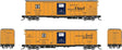 Class RR-61 Mechanical Reefer 4-Pack - Ready to Run -- Santa Fe #3 (orange, blue, black, San Francisco Chief Slogan)