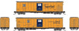 Class RR-56 Mechanical Reefer - Ready to Run -- Santa Fe (orange, blue, black, Mixed Slogans, Square Logo)
