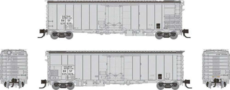 Class RR-56 Mechanical Reefer - Ready to Run -- BNSF Railway #935020 (Rail Train Buffer Car, silver)
