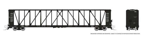 NSC 73' Centerbeam Flatcar 6-Pack - Ready to Run -- Mississippi Delta MSDR (black)