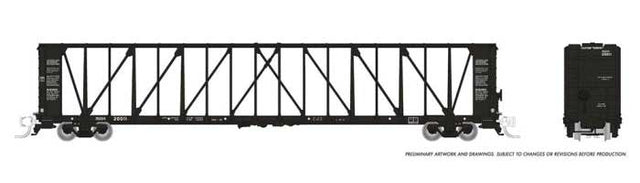 NSC 73' Centerbeam Flatcar 6-Pack - Ready to Run -- Mississippi Delta MSDR (black)