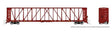 NSC 73' Centerbeam Flatcar - Ready to Run -- Northwestern Oklahoma NOKL (Boxcar Red)