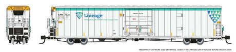 Greenbrier 7780 Cubic Foot Reefer - Ready to Run -- Lineage #7199 Blue Island (white, green, blue)