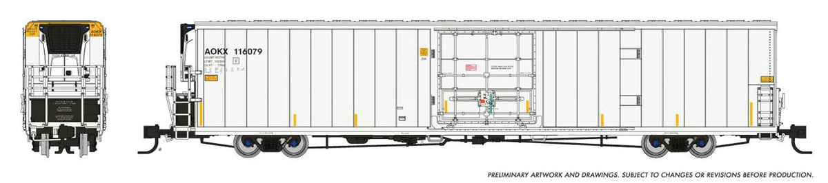 Greenbrier 7780 Cubic Foot Reefer - Ready to Run -- AOKX Random from Set #1 (white, yellow)