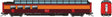 SP 3/4 Dome Lounge Fluted Sides - Ready to Run -- Southern Pacific #3604 (Daylight; red, orange, black)