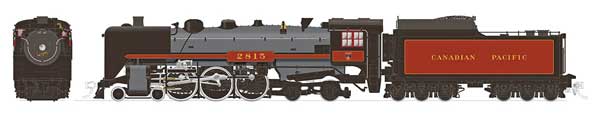Class H1b 4-6-4 Hudson - Standard DC -- Canadian Pacific #2817 (bright maroon, gray, black, Spans the World Logo)