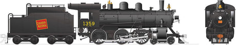 Class H-6-g 4-6-0 with Wood Cab - LokSound and DCC -- Canadian National 1359 (black, red, Tilted Wafer Logo)