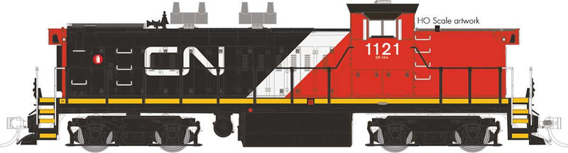 GMD-1 1100-Series 4-Axle Version - Standard DC -- Canadian National 1166 (CN North America,black, red cab, white stripe)