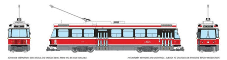 Canadian Light Rail Vehicle CLRV - Standard DC -- Toronto Transit Commission TTC #4029 (Early, red, white)