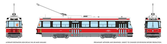 Canadian Light Rail Vehicle CLRV - Standard DC -- Toronto Transit Commission TTC #4034 (Late, red, white)
