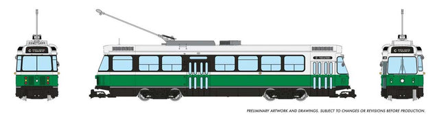 Canadian Light Rail Vehicle CLRV - Standard DC -- MBTA Boston (Fantasy Scheme, white, green)