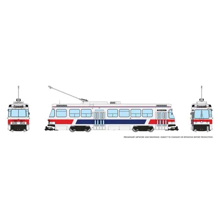 Canadian Light Rail Vehicle CLRV - Standard DC -- SEPTA (Fantasy Scheme, white, red, blue)