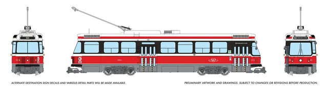 Canadian Light Rail Vehicle CLRV - Sound and DCC -- Toronto Transit Commission TTC #4004 (Early, red, white)