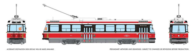 Canadian Light Rail Vehicle CLRV - Sound and DCC -- Toronto Transit Commission TTC #4001 (Late, red, white)