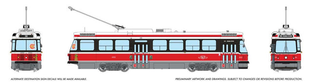 Canadian Light Rail Vehicle CLRV - Sound and DCC -- Toronto Transit Commission TTC #4003 (Late, red, white)