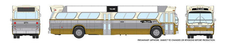 1960s-1986 GM New Look-Fishbowl Bus - Standard - Assembled -- New Orleans 271 (silver, gold, cream)