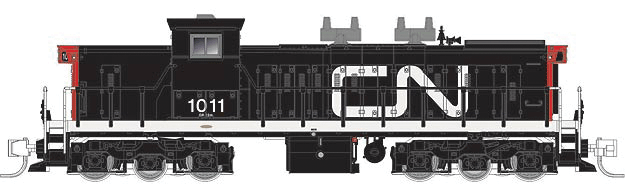GMD-1 1000 Series 6-Axle Version w/LokSound & DCC -- Canadian National #1024 (black Cab, red, Large Noodle Logo)