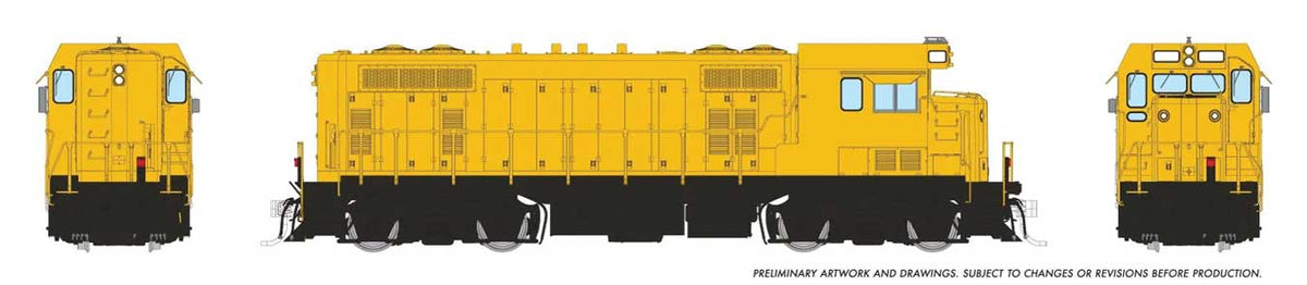 Santa Fe CF7 w/Square Cab - Sound and DCC -- Painted, Unlettered (yellow, black)