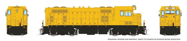 Santa Fe CF7 w/Square Cab - Sound and DCC -- Painted, Unlettered (yellow, black)