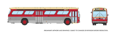 1959-1986 GM New Look/Fishbowl Bus - Deluxe Lighted - Assembled -- Toronto Transit Commission TTC #3900 (maroon, cream, silver)