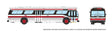 1959-1986 GM New Look/Fishbowl Bus - Deluxe Lighted - Assembled -- Toronto Transit Commission TTC #2252 (As Preserved, white, black, red, silve