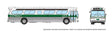 Mid-1960s - 1980s Suburban New Look Bus - Lighted - Assembled -- GO Transit #1000 (As-Delivered, silver, white, green)