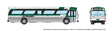 Mid-1960s - 1980s Suburban New Look Bus - Lighted - Assembled -- GO Transit #1046 (Late, green, silver, white)
