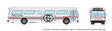 Mid-1960s - 1980s Suburban New Look Bus - Lighted - Assembled -- Gray Coach #1414 (white, gray, red)