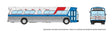 Mid-1960s - 1980s Suburban New Look Bus - Lighted - Assembled -- New York Bus Service #1491 (silver, white, blue, red)