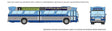 1959-1986 GM New Look/Fishbowl Bus - Deluxe Lighted - Assembled -- New York MTA #8854 (blue, silver, With Ads)