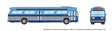 1959-1986 GM New Look/Fishbowl Bus - Deluxe Lighted - Assembled -- New York MTA #6488 (blue, silver)