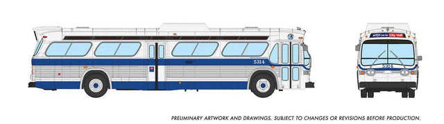 1959-1986 GM New Look/Fishbowl Bus - Deluxe Lighted - Assembled -- New York MTA #5314 (Blitz Scheme, white, blue, silver)